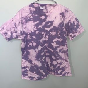 Purple tie dye tee